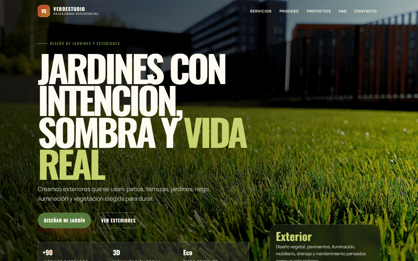 Vista previa de web para Paisajismo residencial