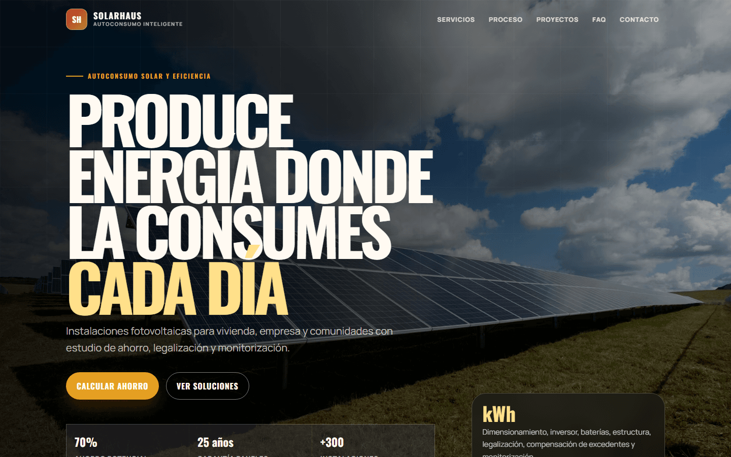 Vista previa de web para Energía solar